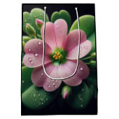 Kleeblatt, Rosa und grüne Oxalis Mittlere Geschenktüte (Rückseite)