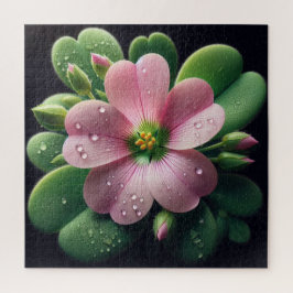 Kleeblatt, Rosa und grüne Oxalis Puzzle