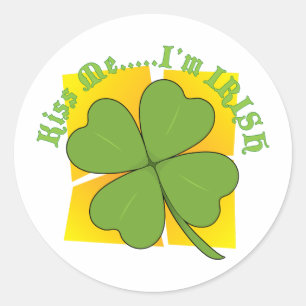 Kleeblatt Runder Aufkleber