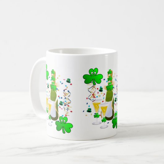 Kleeblatt Saint Patrick's Day Tasse (Vorderseite Links)
