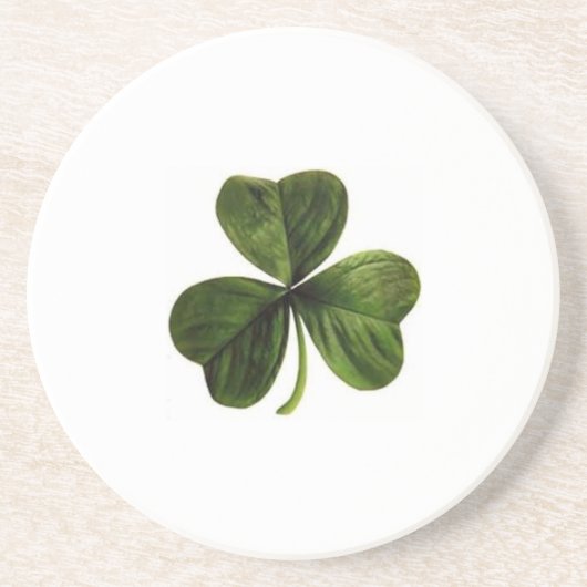 Kleeblatt Sandstein Untersetzer (Vorne)