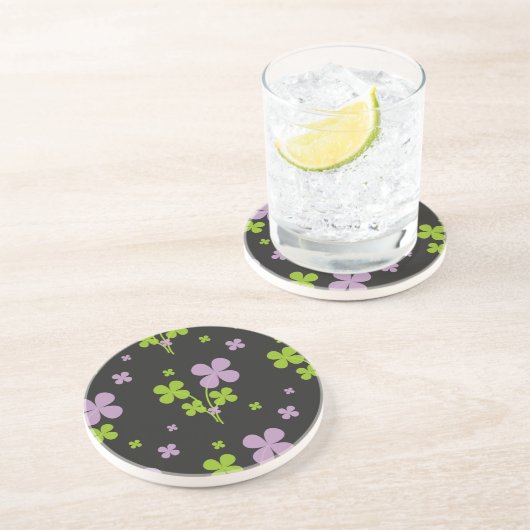 Kleeblatt Sandstein Untersetzer (Seite)