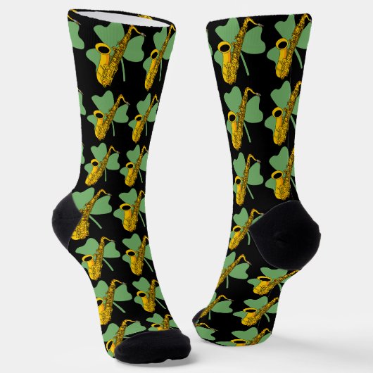 Kleeblatt Saxophon Socken (Gewinkelt)