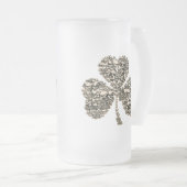 Kleeblatt-Schädel gotisch Mattglas Bierglas (VorderseiteRechts)