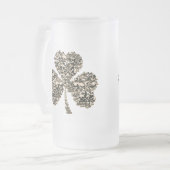 Kleeblatt-Schädel gotisch Mattglas Bierglas (Vorderseite Links)