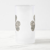 Kleeblatt-Schädel gotisch Mattglas Bierglas (Mittel)