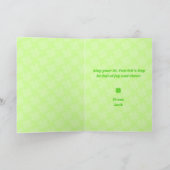 Kleeblatt-Schatz St. Patrick's Day Karte (Innenseite)