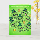 Kleeblatt-Schatz St. Patrick's Day Karte (Gelbe Blume)
