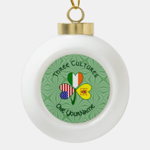 Kleeblatt Schottland Löwe Irland USA Flaggen Perso Keramik Kugel-Ornament