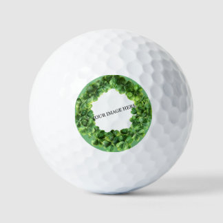 Kleeblatt Shamrock Kreis Personalisiertes Bild Log Golfball