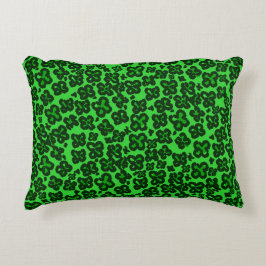 Kleeblatt Shaped Leopard Print für Saint Patrick's Dekokissen