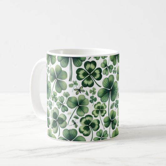 Kleeblatt Shuffle Kaffeetasse (Vorderseite Links)