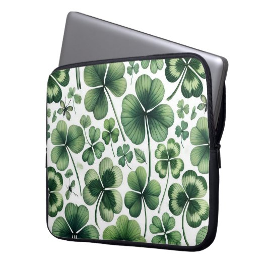 Kleeblatt Shuffle Laptopschutzhülle (Vorderseite Links)