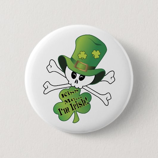 Kleeblatt Skull Button (Vorderseite)
