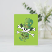 Kleeblatt Skull Postkarte (Stehend Vorderseite)