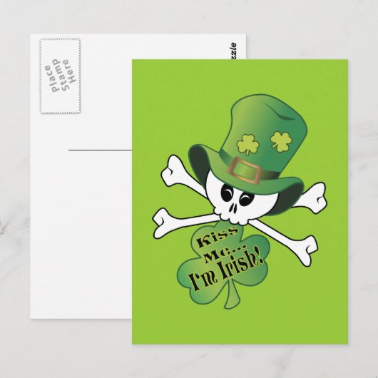 Kleeblatt Skull Postkarte (Vorne/Hinten)