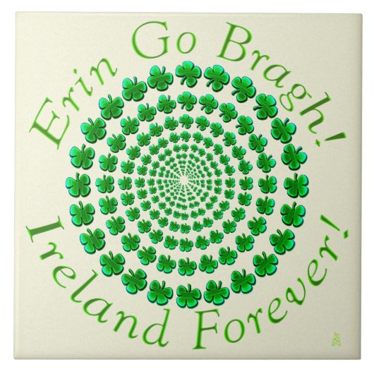 Kleeblatt-Spin (Keramik-Tile) Fliese (Vorderseite)