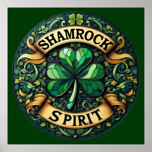 Kleeblatt Spirit Art Poster (Vorne)