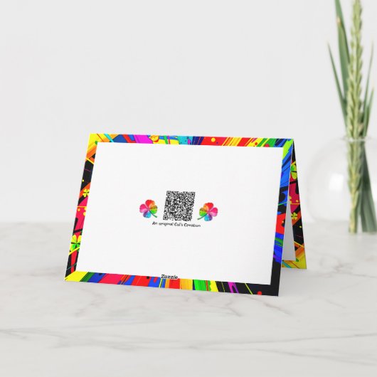 [Kleeblatt Splash] Rainbow Spritzer Jeder Anlass Karte (Rückseite)