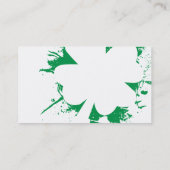 Kleeblatt-Spritzer Visitenkarte (Rückseite)