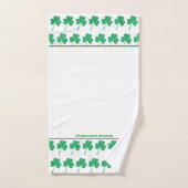 KLEEBLATT St Patrick Personalisiert Scripting WHIT Badhandtuch Set (Handtuch)