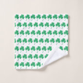 KLEEBLATT St Patrick Personalisiert Scripting WHIT Badhandtuch Set (Waschlappen)