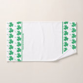 KLEEBLATT St Patrick Personalisiert Scripting WHIT Badhandtuch Set (Handtuch)