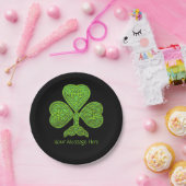 Kleeblatt-St Patrick Tag personalisiert Pappteller (Party)