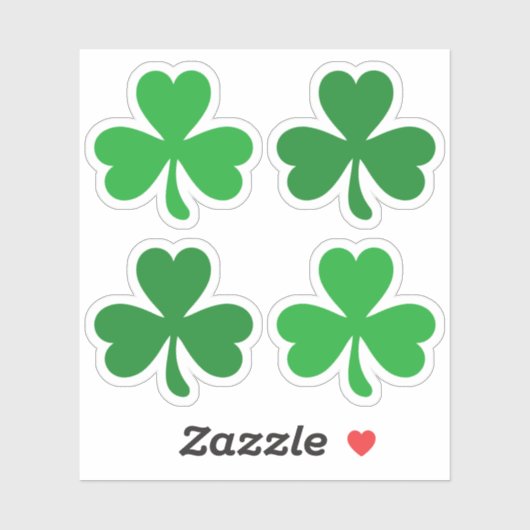 Kleeblatt St Patrick's Day Aufkleber (Blatt)