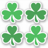 Kleeblatt St Patrick's Day Aufkleber (Vorderseite)