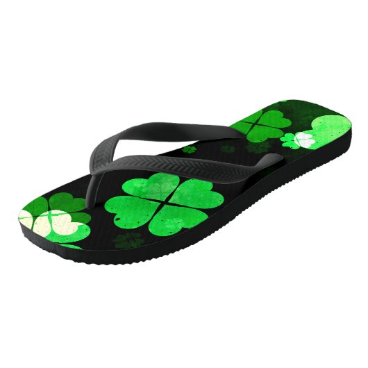 Kleeblatt St. Patrick's Day Badesandalen (Schrägansicht)