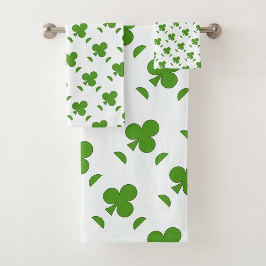 Kleeblatt St. Patrick's Day Badhandtuch Set (Insitu)