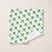 Kleeblatt St. Patrick's Day Badhandtuch Set (Waschlappen)