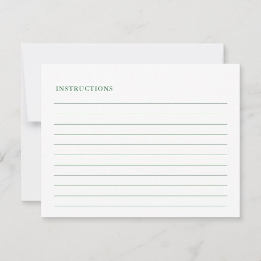 Kleeblatt St Patricks Day Brautparty Rezept Karte (Rückseite)