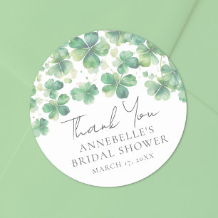 Kleeblatt St. Patrick's Day Brautparty Runder Aufkleber
