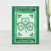 Kleeblatt St Patrick's Day Card für eine Tante Karte (Vorderseite)