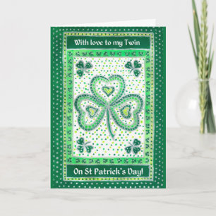 Kleeblatt St Patrick's Day Card für einen Zweier Karte