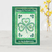 Kleeblatt St Patrick's Day Card für Eltern Karte (Gelbe Blume)