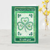 Kleeblatt St Patrick's Day Card "Luck of the Irish Karte (Gelbe Blume)