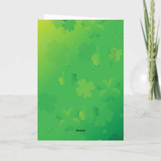 Kleeblatt St Patrick's Day Celtic Knot Irish Luck Karte (Rückseite)