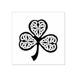 Kleeblatt St. Patrick's Day Celtic Knot Wood Block Gummistempel