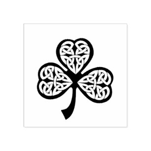 Kleeblatt St. Patrick's Day Celtic Knot Wood Block Gummistempel