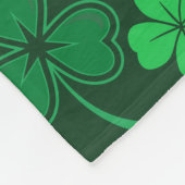 Kleeblatt St. Patrick's Day Fleecedecke (Ecke)