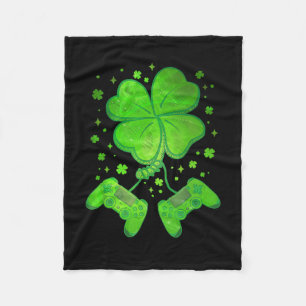 Kleeblatt St Patricks Day Gamer Boys Men Men Fleecedecke
