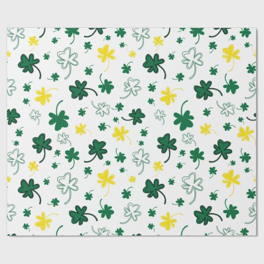 Kleeblatt St. Patrick's Day Geschenkpapier (Flach)