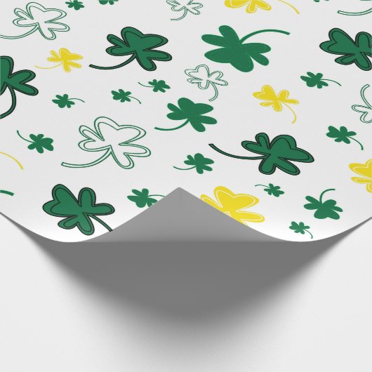 Kleeblatt St. Patrick's Day Geschenkpapier (Ecke)
