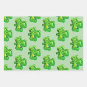 Kleeblatt St. Patrick's Day Geschenkpapier Bogen Set (Vorderseite 2)