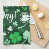 Kleeblatt St. Patrick's Day Geschirrtuch (Viertel Falte)