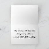 Kleeblatt St. Patrick's Day Grußkarte Karte (Innenseite)