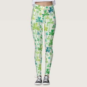 Kleeblatt St. Patrick's Day Hellgrüne Leggings